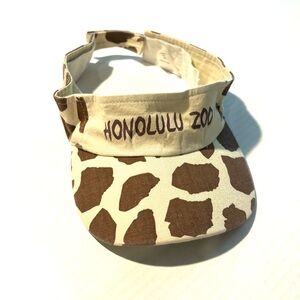 Honolulu Zoo Kids Vizor‎ Hat Giraffe Print Adjustable Lightweight